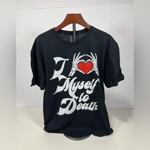 Gildan Black Softstyle Tee with Skeleton Design